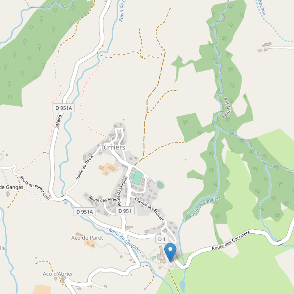 Carte des parkings à Turriers Thumbnail