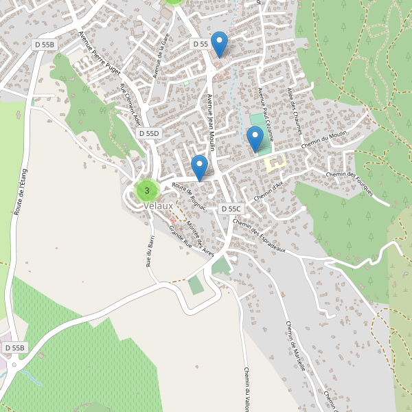Carte des parkings à Velaux Thumbnail