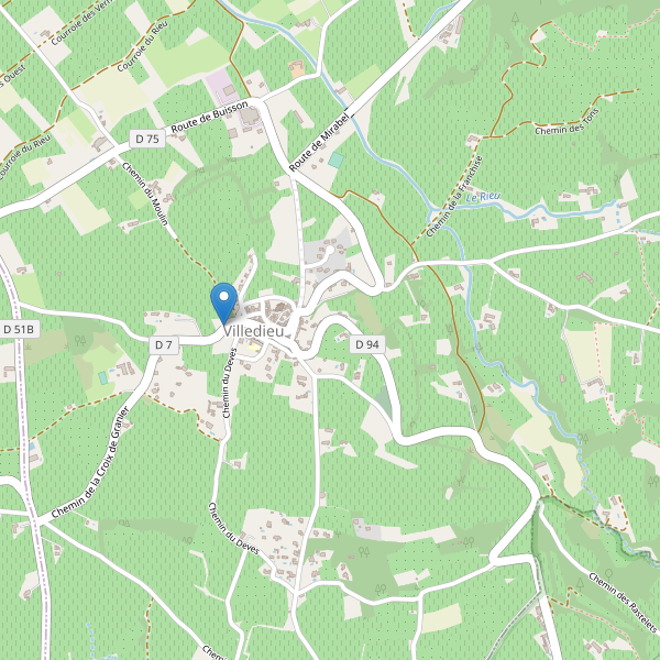Carte des parkings à Villedieu (Vaucluse) Thumbnail