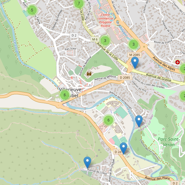 Carte des parkings à Villeneuve-Loubet Thumbnail