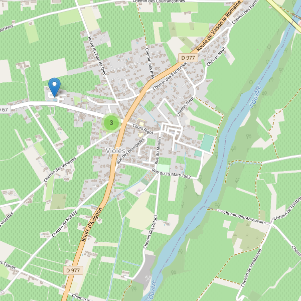Carte des parkings à Violès Thumbnail