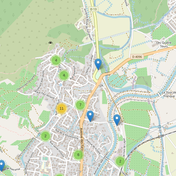 Carte des parkings à Volx Thumbnail