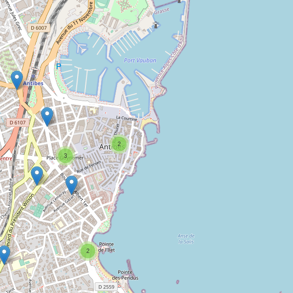 Carte des pharmacies à Antibes Thumbnail