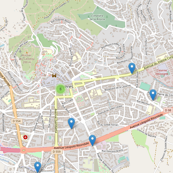 Carte des pharmacies à Hyères Thumbnail