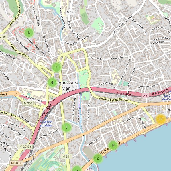 Carte des restaurants à Cagnes-sur-Mer Thumbnail