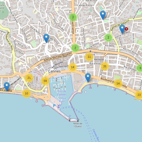 Carte des restaurants à Cannes Thumbnail