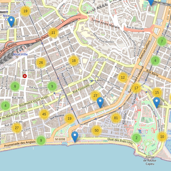 Thumbnail Carte des restaurants à Nice