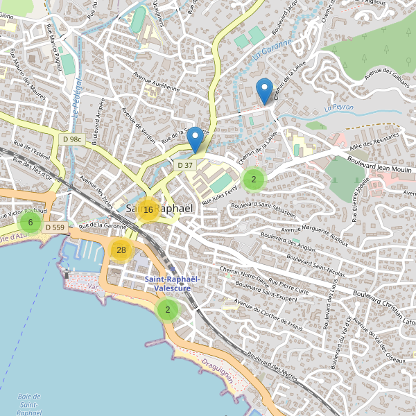 Carte des restaurants à Saint-Raphaël (Var) Thumbnail