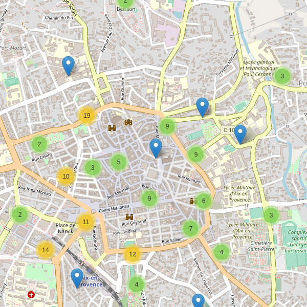 Carte des stationnement-velos à Aix-en-Provence Thumbnail