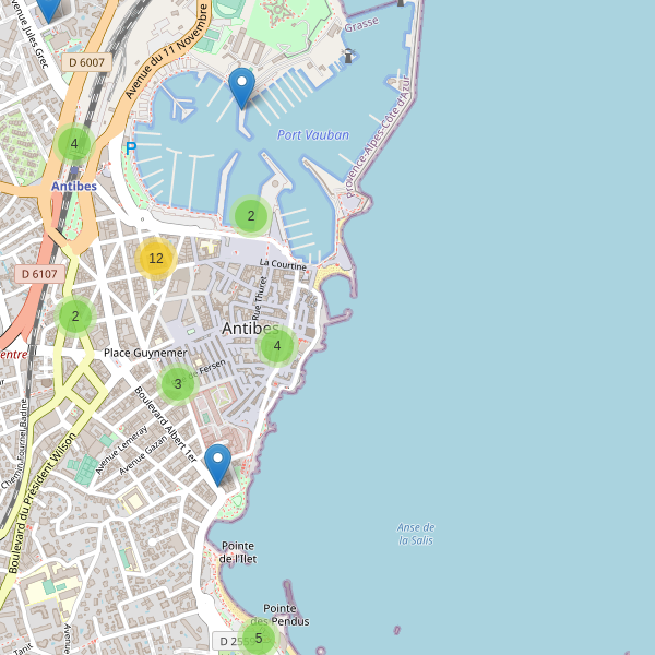 Carte des stationnement-velos à Antibes Thumbnail