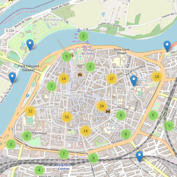 Carte des stationnement-velos à Avignon Thumbnail