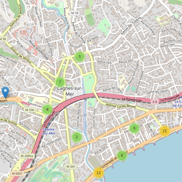 Carte des stationnement-velos à Cagnes-sur-Mer Thumbnail