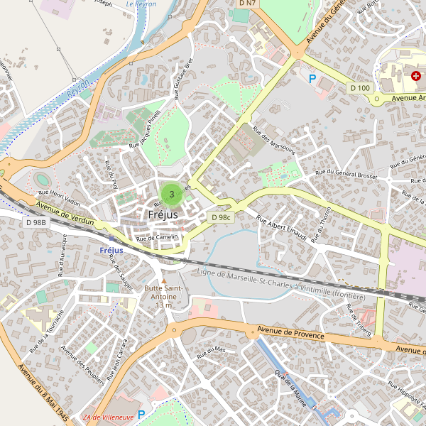 Carte des stationnement-velos à Fréjus Thumbnail