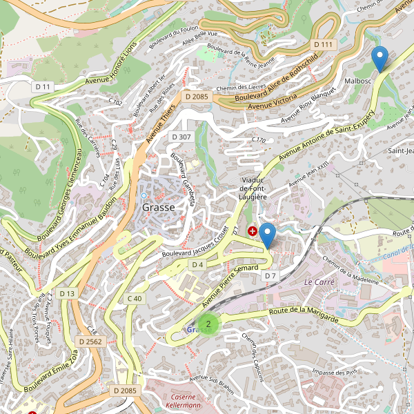 Carte des stationnement-velos à Grasse Thumbnail