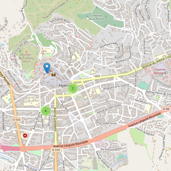 Carte des stationnement-velos à Hyères Thumbnail