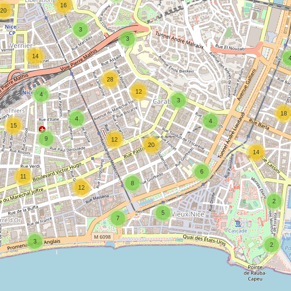 Carte des stationnement-velos à Nice Thumbnail