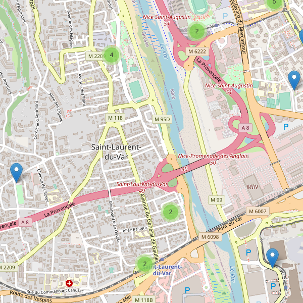 Carte des stationnement-velos à Saint-Laurent-du-Var Thumbnail