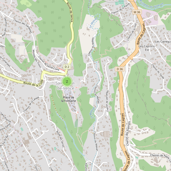 Carte des stationnement-velos à Saint-Paul-de-Vence Thumbnail