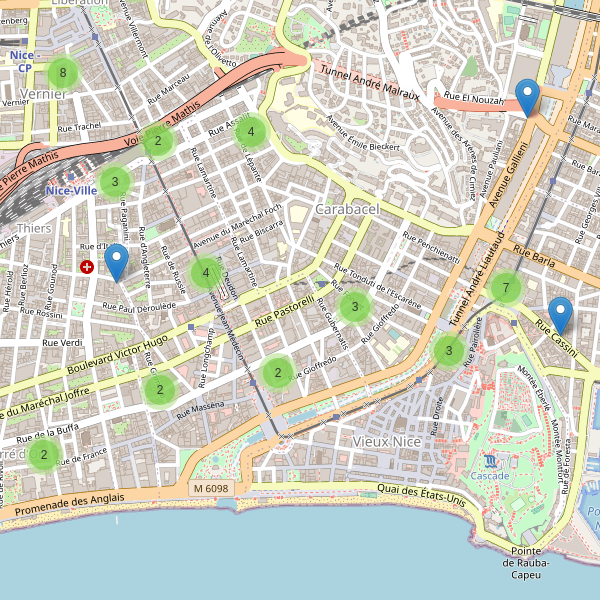 Thumbnail Carte des supermarchés à Nice