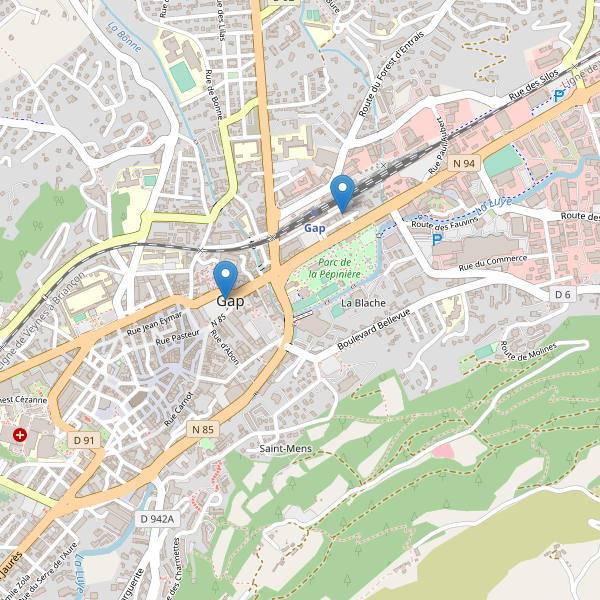 Carte des taxi à Gap Thumbnail
