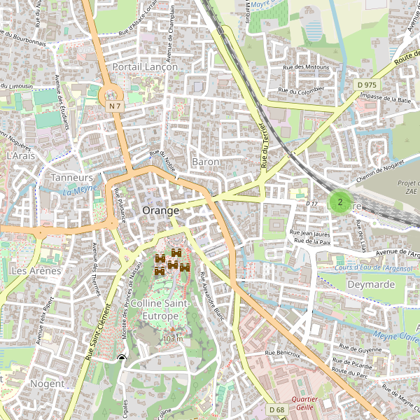 Carte des taxi à Orange Thumbnail