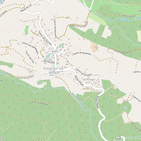 Carte des hotels à Artignosc-sur-Verdon Thumbnail