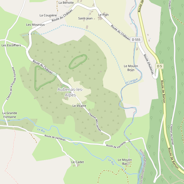 Carte des lave-auto à Aubenas-les-Alpes Thumbnail