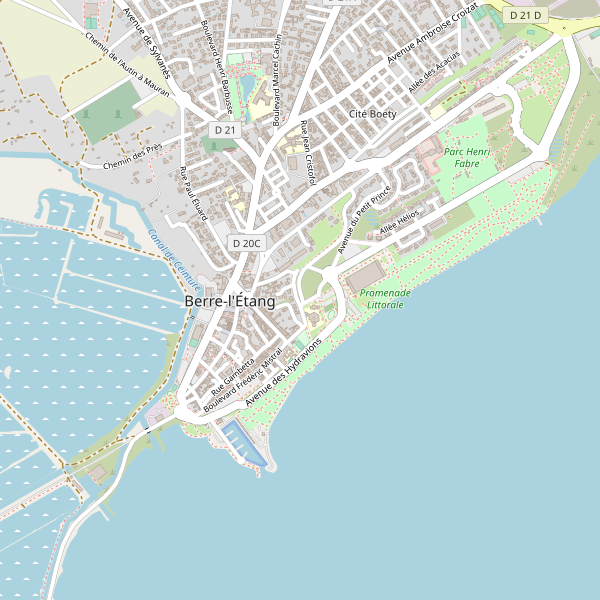 Carte des campings à Berre-l'Étang Thumbnail