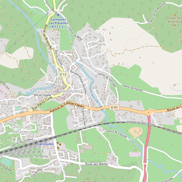 Carte des hotels à Carnoules Thumbnail