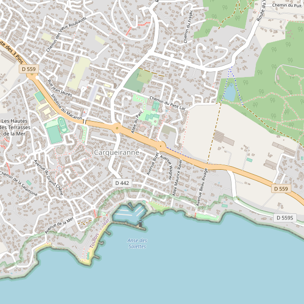 Carte des hotels à Carqueiranne Thumbnail