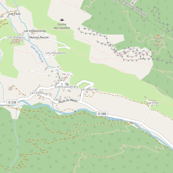 Carte des bureaux-poste à Freissinières Thumbnail