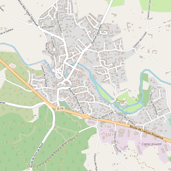 Carte des hotels à Grans Thumbnail