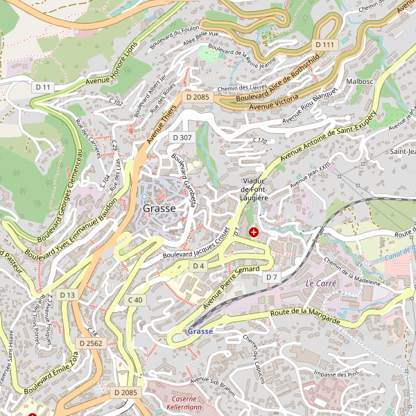 Carte des terminals-ferry à Grasse Thumbnail