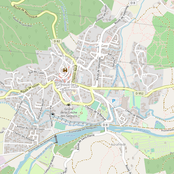Carte des monuments à Gréoux-les-Bains Thumbnail