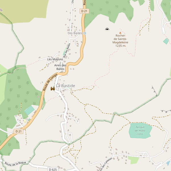Carte des boites-de-nuit à La Bastide (Var) Thumbnail
