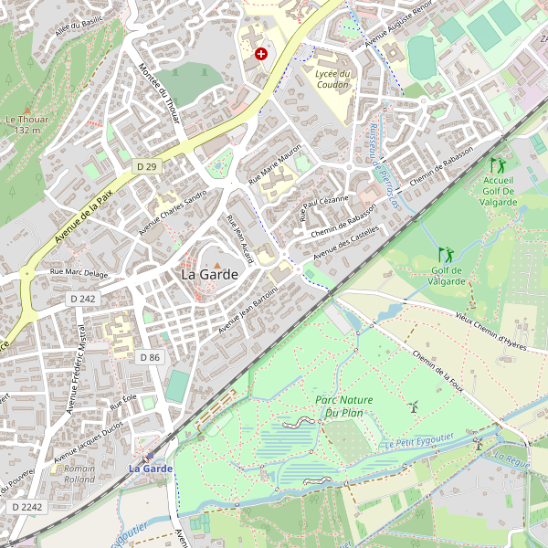 Carte des hotels à La Garde (Var) Thumbnail