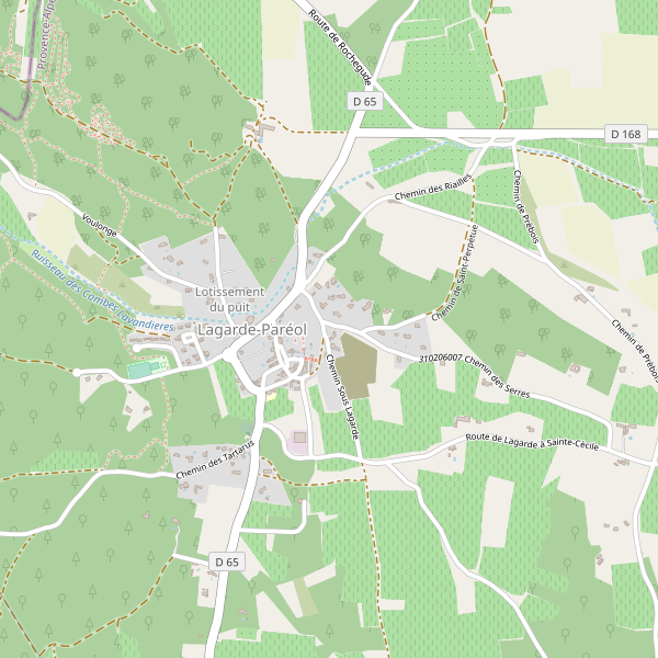 Carte des hotels à Lagarde-Paréol Thumbnail