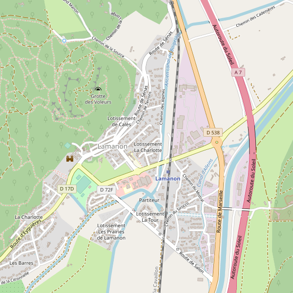 Carte des vues à Lamanon Thumbnail