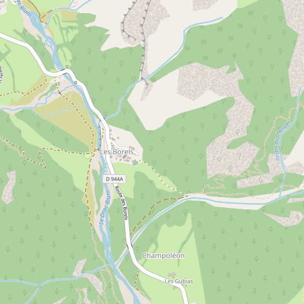 Carte des restaurants à Les Borels Thumbnail