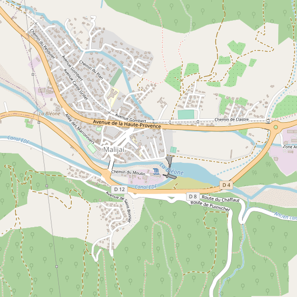 Carte des bedandbreakfast à Malijai Thumbnail