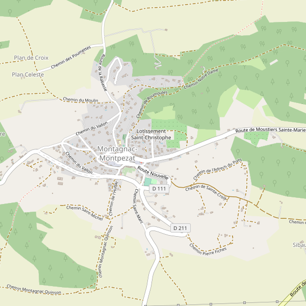 Carte des hotels à Montagnac-Montpezat Thumbnail