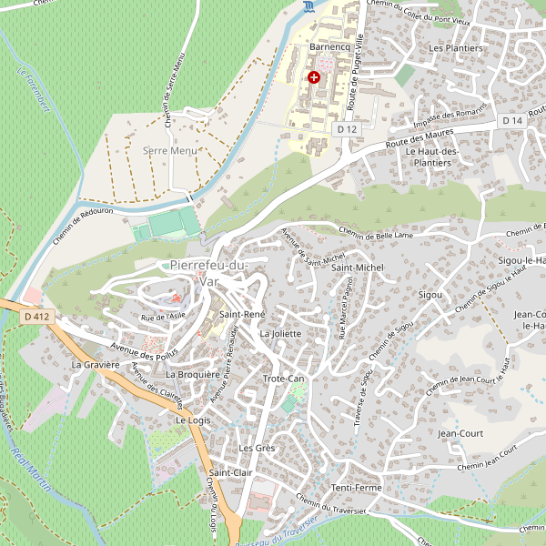 Carte des attractions à Pierrefeu-du-Var Thumbnail