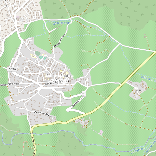 Carte des hotels à Seillons-Source-d'Argens Thumbnail