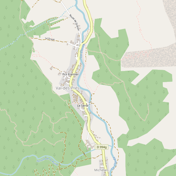 Carte des hotels à Val-des-Prés Thumbnail