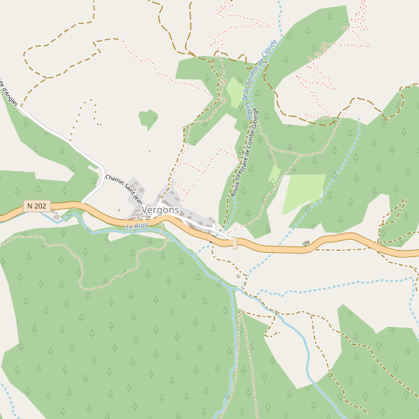 Carte des attractions à Vergons Thumbnail