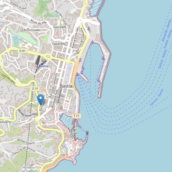 Carte des bibliotheques à Bastia Thumbnail