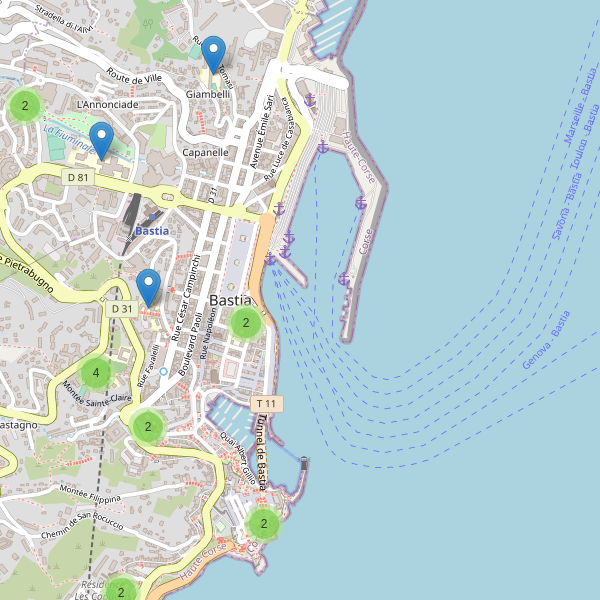 Carte des ecoles à Bastia Thumbnail