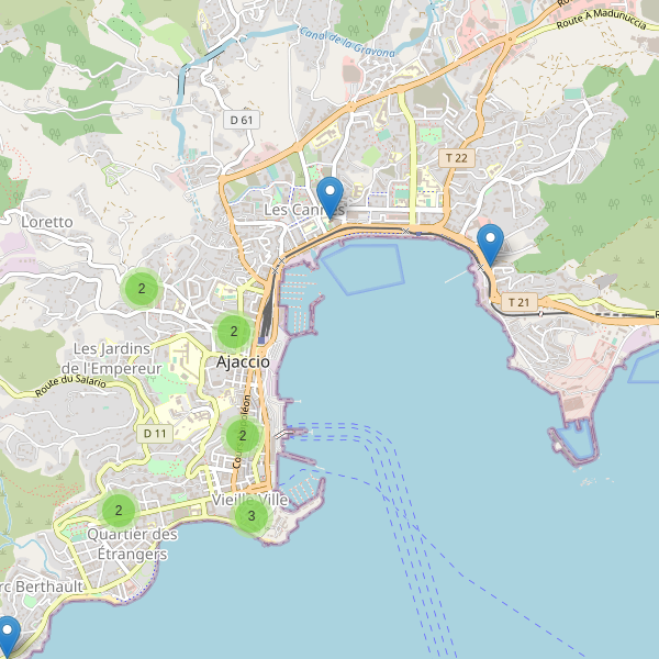 Carte des eglises à Ajaccio Thumbnail