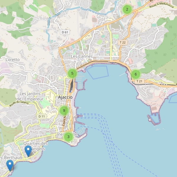 Thumbnail Carte des hôtels à Ajaccio