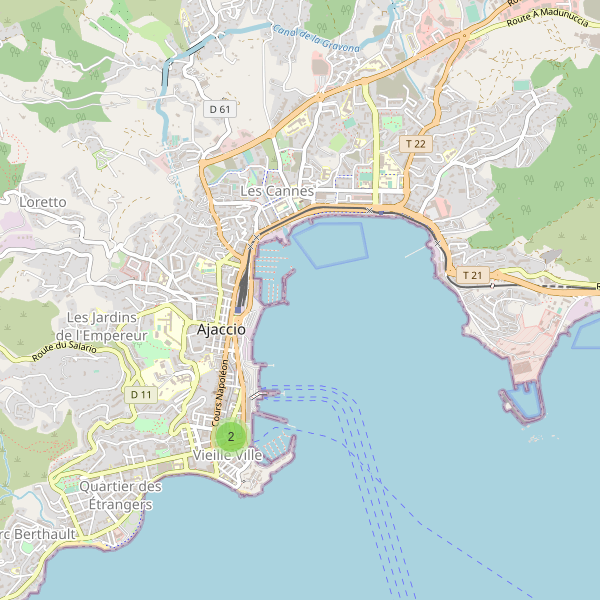 Carte des marches à Ajaccio Thumbnail